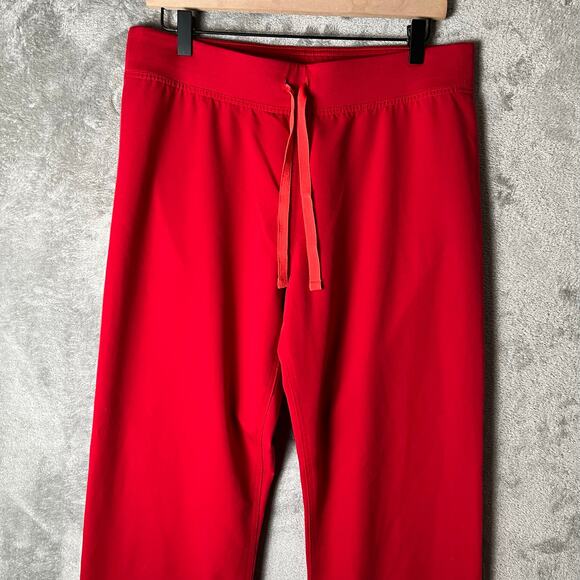 Figs Livingston Basic Scrub Pants Size Medium Tall Red Nurse - Picture 3 of 9